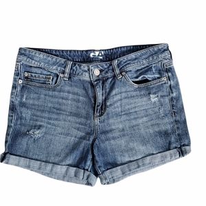 Garage Favorite Jean Shorts size 7 Distressed Dark